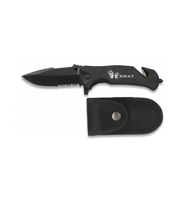 navaja albainox negra seguridad. H: 8.3