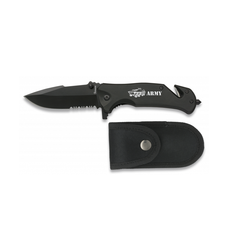 navaja albainox negra seguridad. H: 8.3