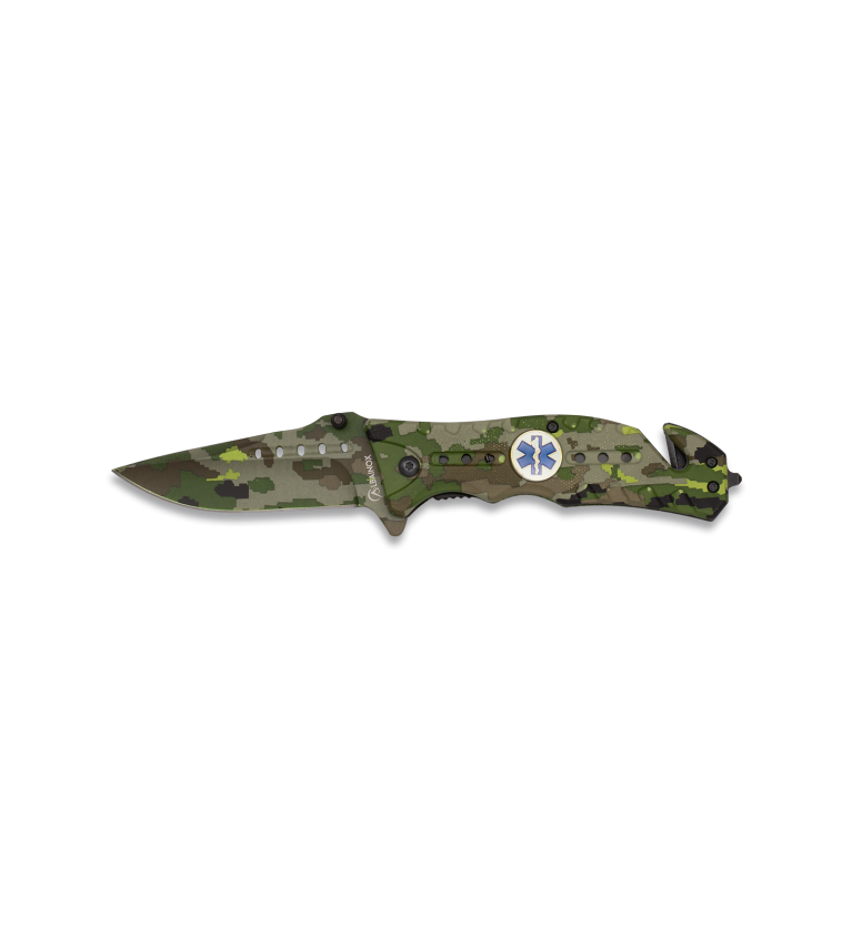 Navaja Albainox  Camo Verde. H: 8