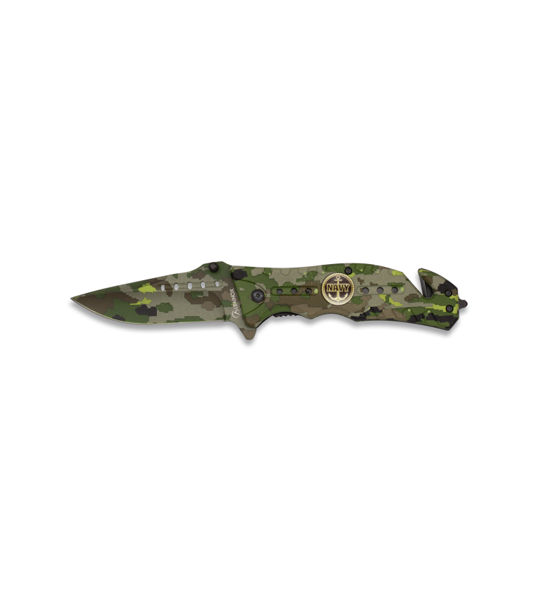Navaja Albainox  Camo Verde. H: 8