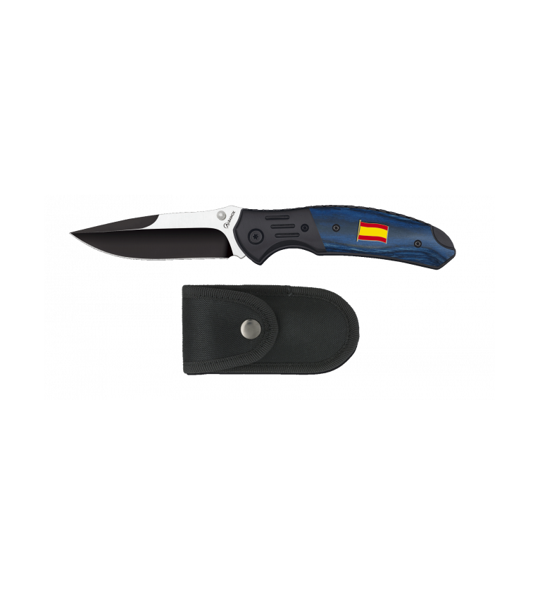 Navaja Albainox negra / azul Bandera ESP