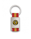 Llavero rectangulo plata + cinta bandera