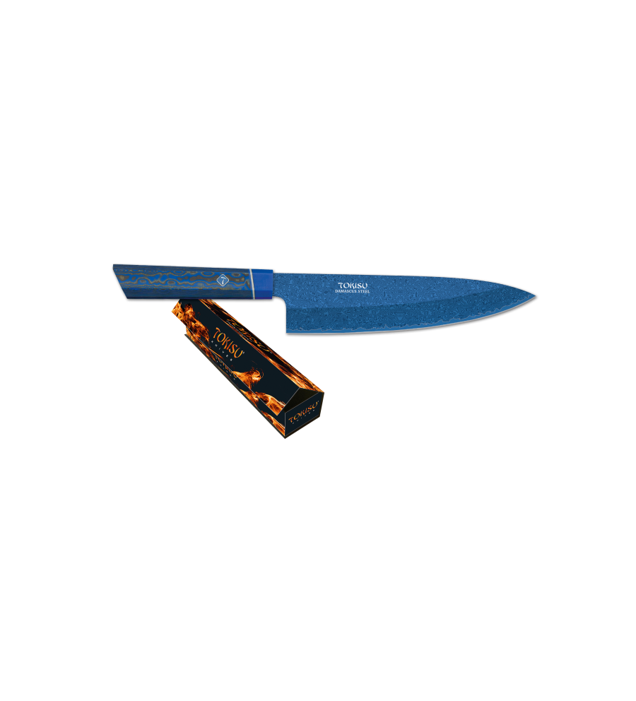 C. GYUTO TOKISU hoja Damasco azul, 21.3