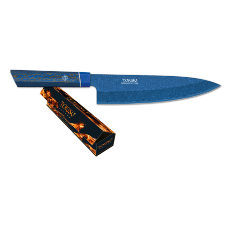C. GYUTO TOKISU hoja Damasco azul, 21.3
