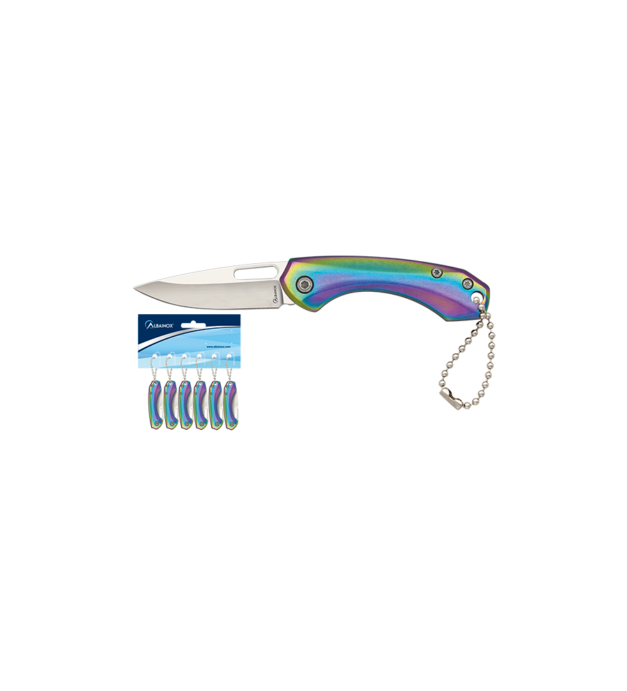 Navaja Albainox acero colorful  Set 6 pz