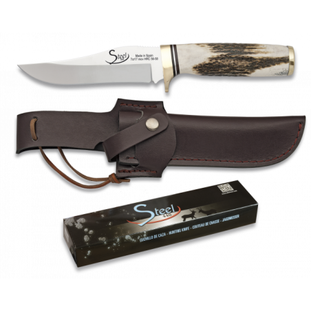 Cuchillo STEEL 440. Ciervo. C/Funda.12.5