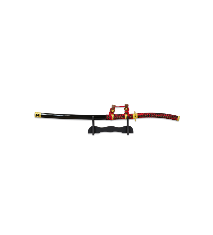 Katana Tole10 Tachi roja / negra c/peana