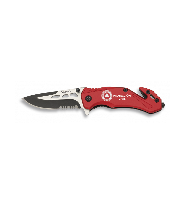 navaja Albainox seguridad roja. hoja 5.8