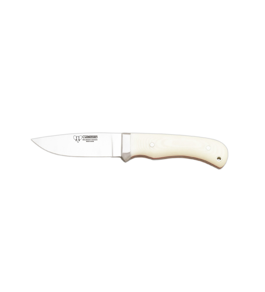 Cuchillo desollador cudeman mango micarta blanca 116-B