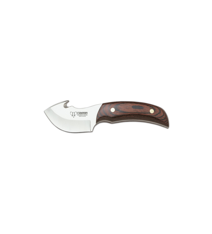 Cuchillo desollador cudeman mango madera roja 137-R