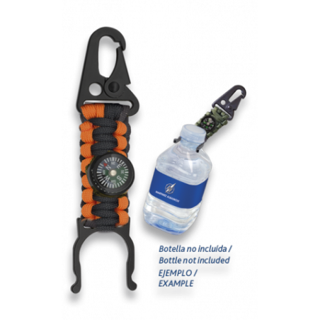 Paracord Naranja para botellas con bruj.