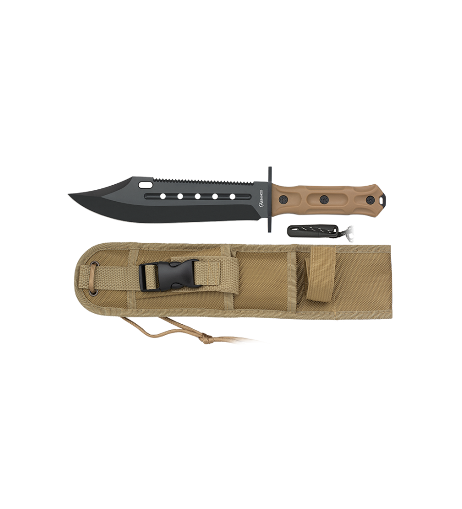 cuchillo Albainox tac. coyote. hoja negr