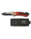 Navaja Albainox roja. sierra. funda. 6.5