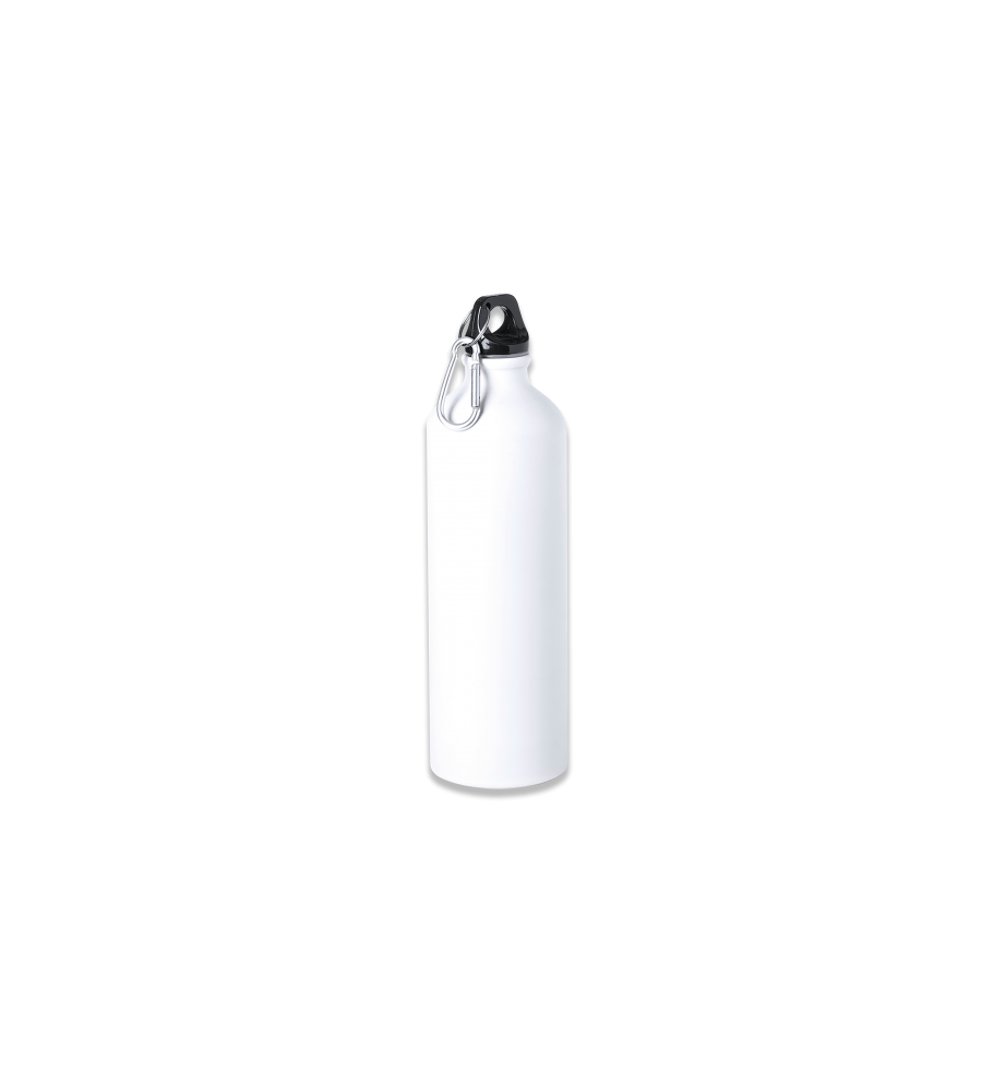 Bidon blanco 800 ml con mosqueton