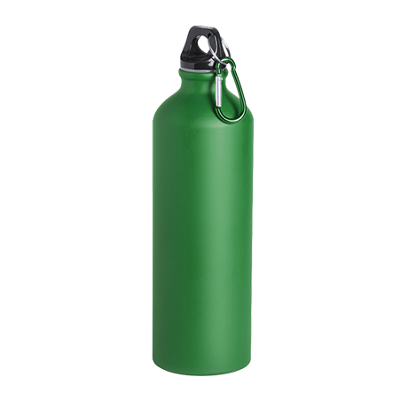 Bidon verde 800 ml con mosqueton Barbari