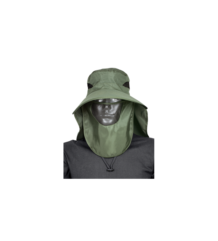 Gorra Sahariana Barbaric Verde con rejil