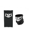 Braga cuello fina negra con calavera