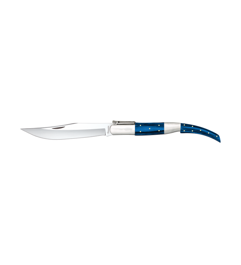 navaja arabe. madera azul. hoja 16.9 cm
