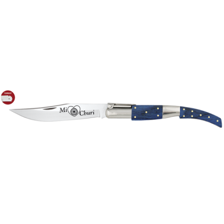 navaja arabe. madera azul. hoja 17 cm