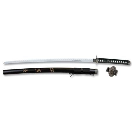 katana Tole10 negra con peana.