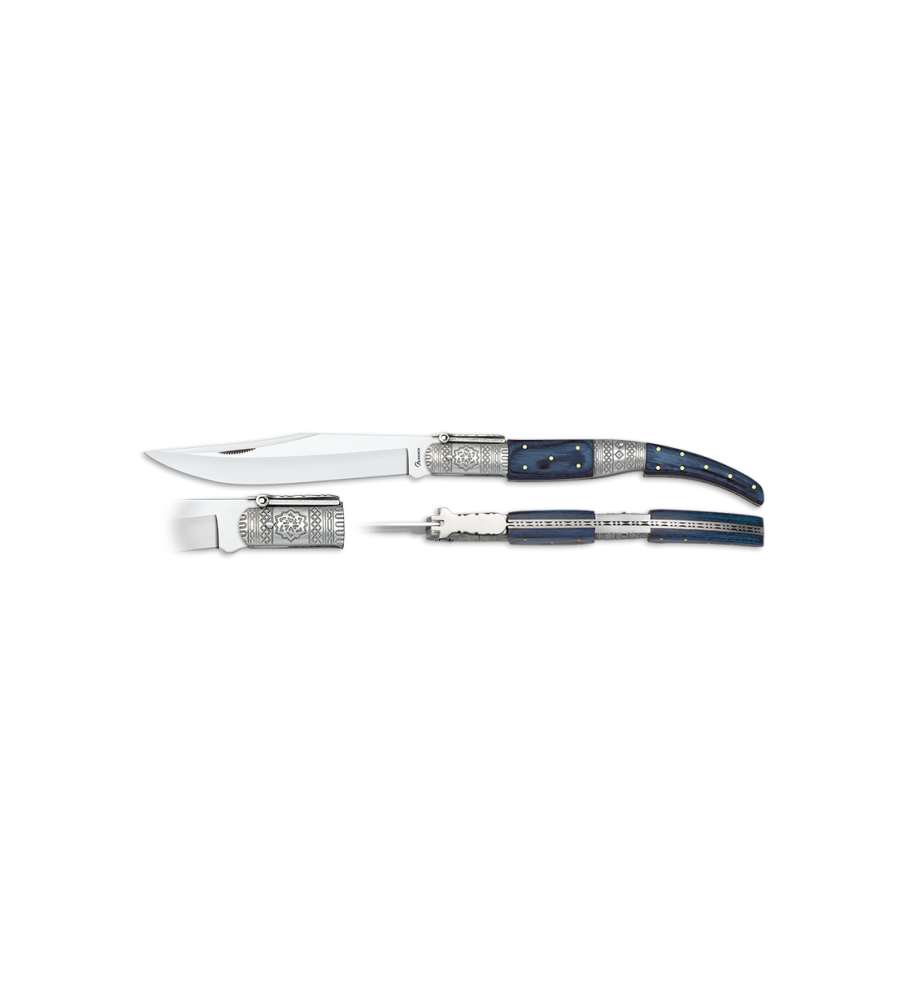 Navaja arabe carraca Nº3.stamina azul.