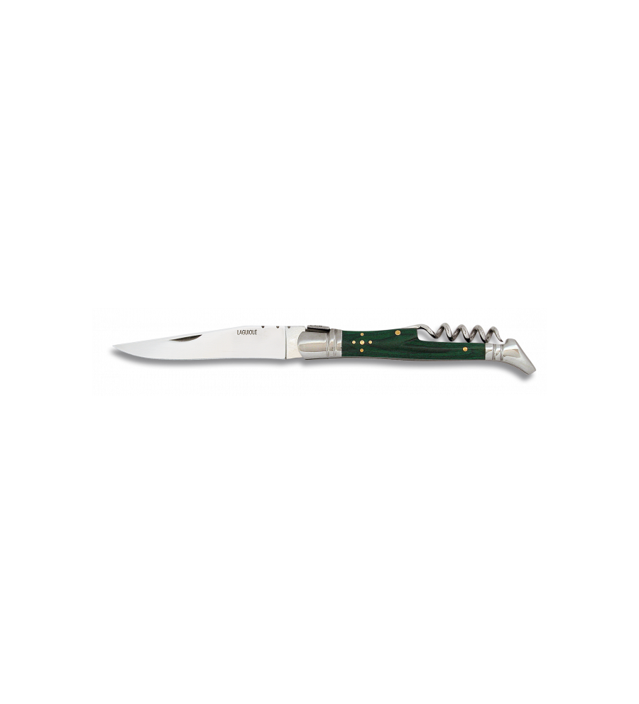 Navaja LAGUIOLE.M.Verde.Sacacorchos.9 cm