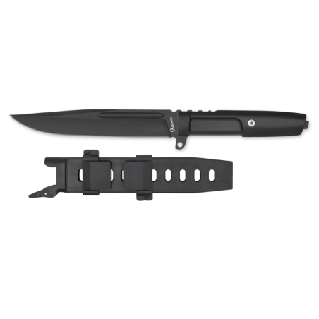 Cuchillo tac. Albainox. Negro. puño goma