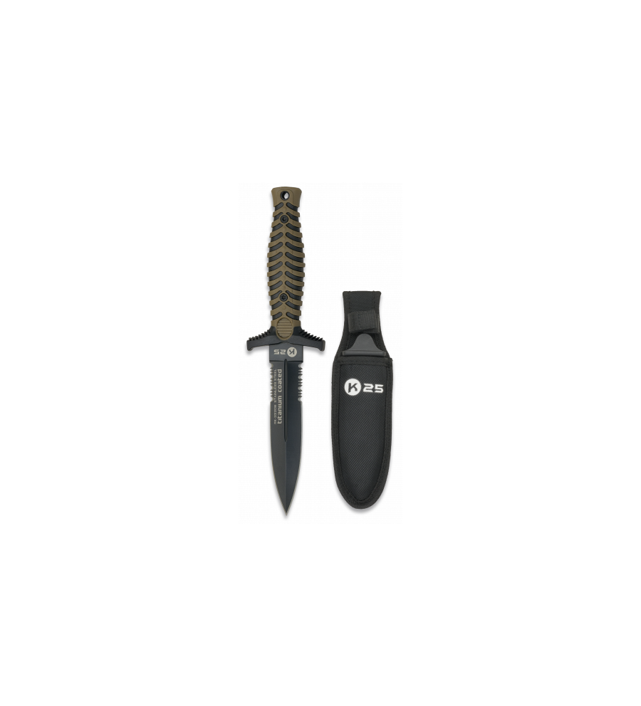 Cuchillo K25.Tit Coated. c/f. h: 12.5