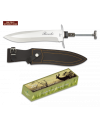 Cuchillo Rececho. Total 38.4cm. C/Funda