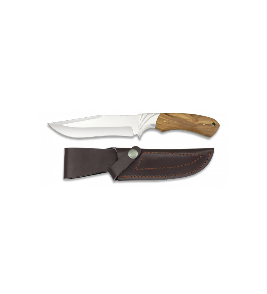 Cuchillo Caza Mango Olivo. Total: 26.1