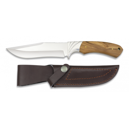 Cuchillo Caza Mango Olivo. Total: 26.1