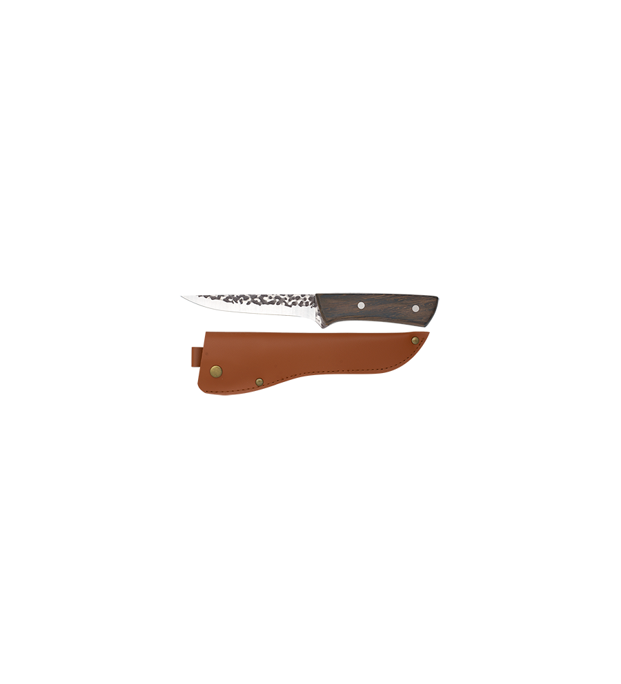cuchillo puño madera / funda polipiel. h