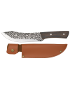 cuchillo puño madera / funda polipiel. h