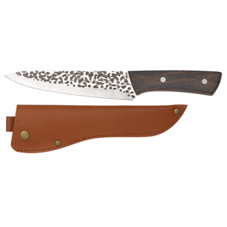 cuchillo puño madera / funda polipiel.