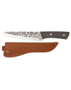 cuchillo puño madera / funda polipiel.