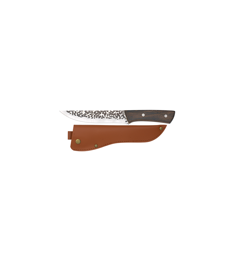 cuchillo puño madera / funda polipiel. h