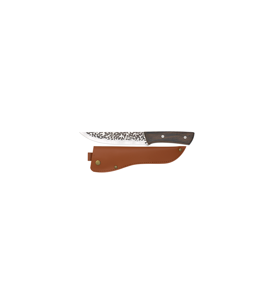 cuchillo puño madera / funda polipiel. h