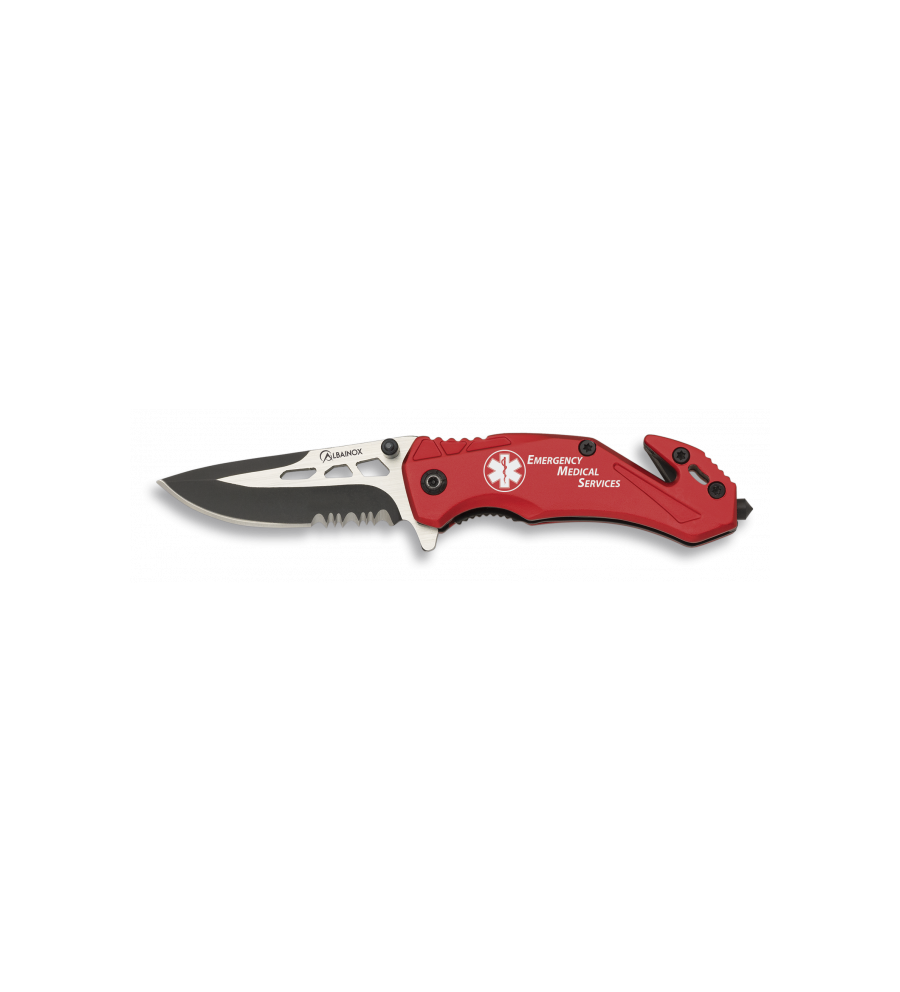 navaja Albainox seguridad roja. hoja 5.8