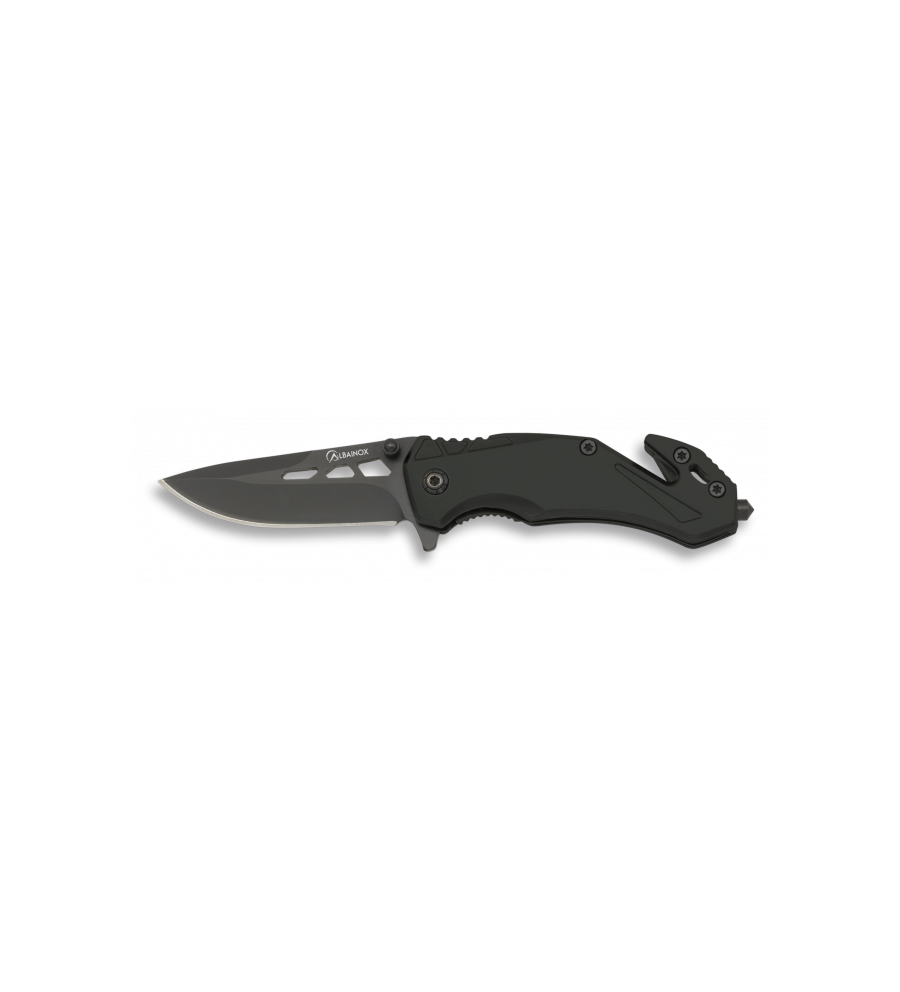navaja ALBAINOX seguridad negra. hoja5.8