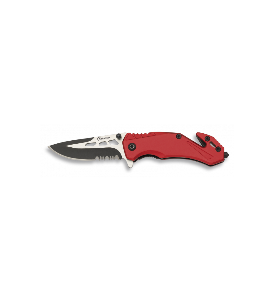navaja ALBAINOX seguridad roja. hoja 5.8