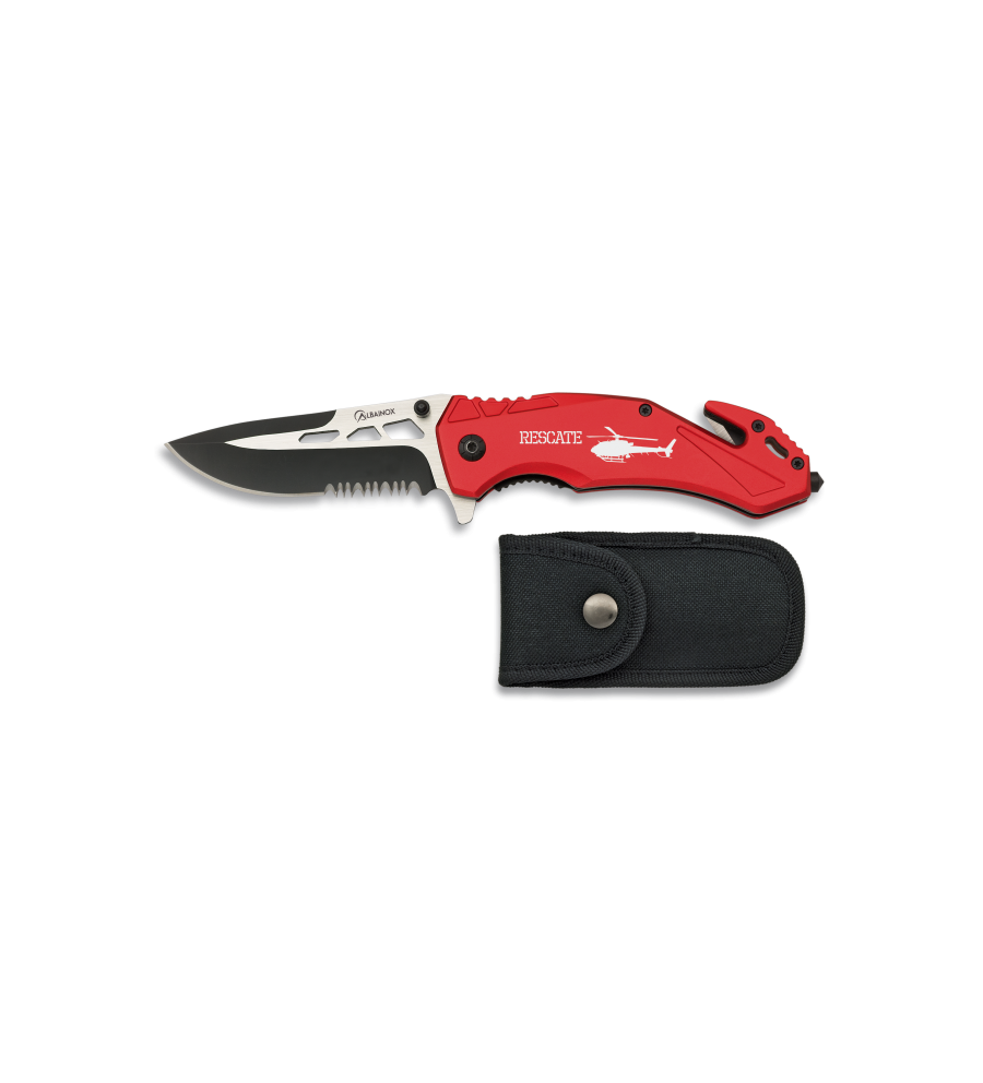 navaja Albainox roja seguridad c/F. 8.8