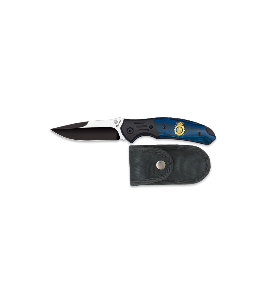 Navaja Albainox negra / azul P. Nacional