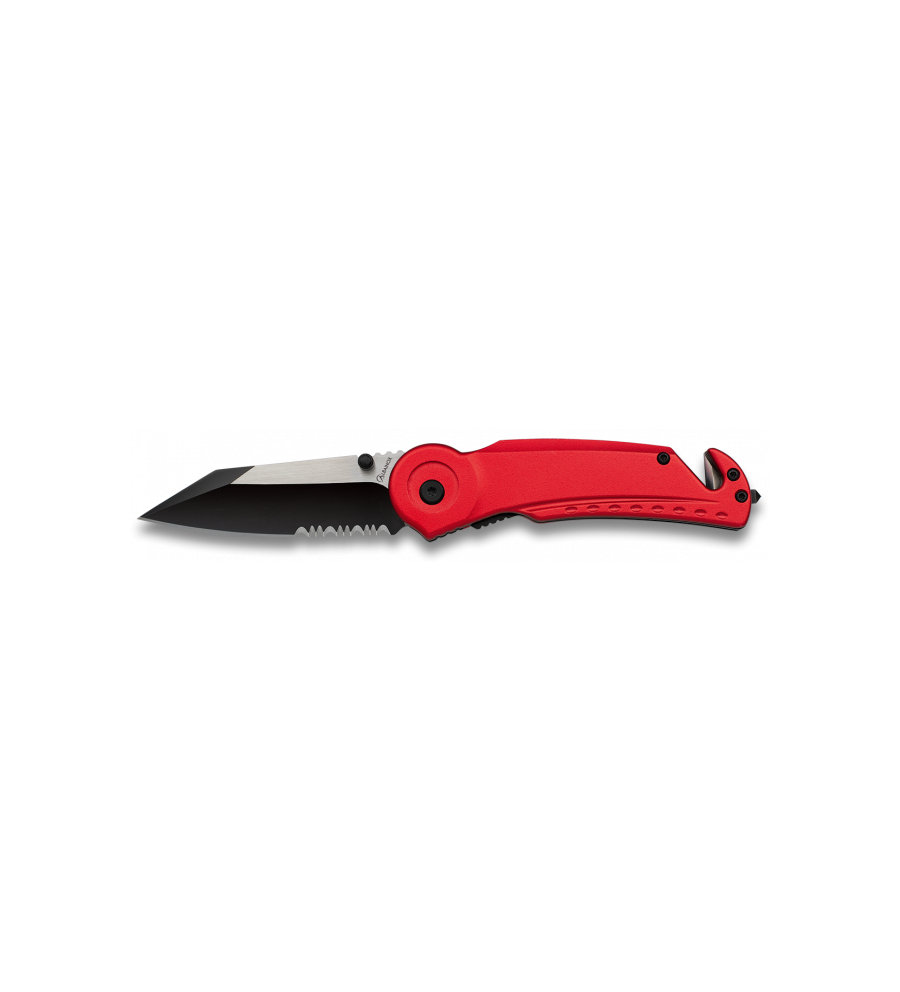 navaja albainox roja. SEG-2  con funda.