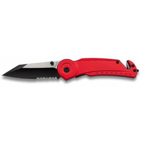 navaja albainox roja. SEG-2  con funda.