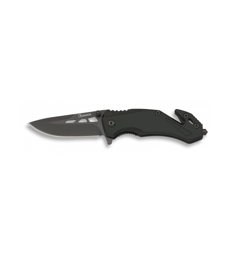 navaja ALBAINOX seguridad negra. hoja5.8