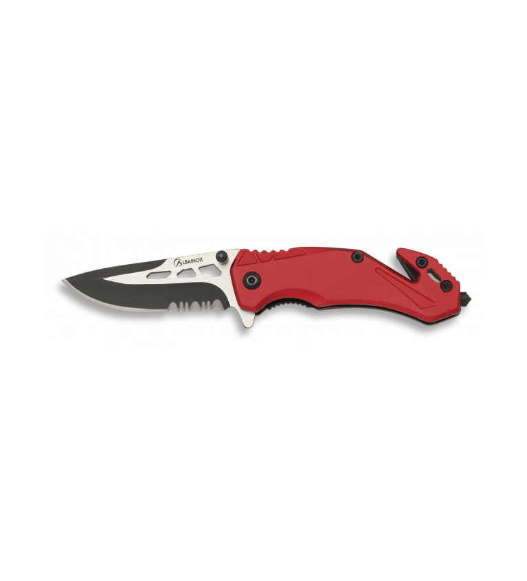 navaja ALBAINOX seguridad roja. hoja 5.8