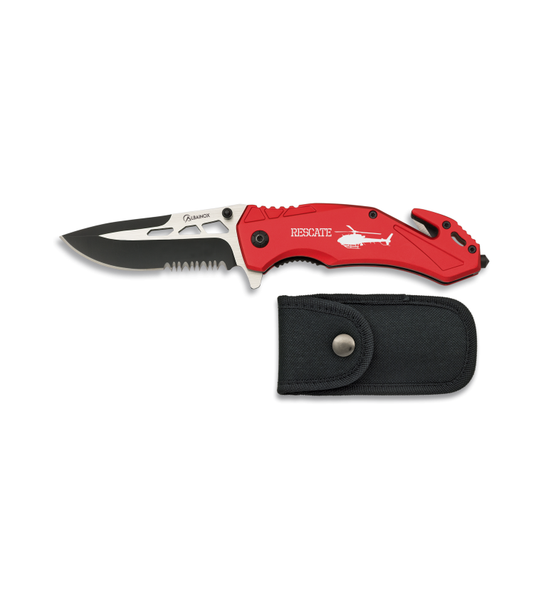 navaja Albainox roja seguridad c/F. 8.8