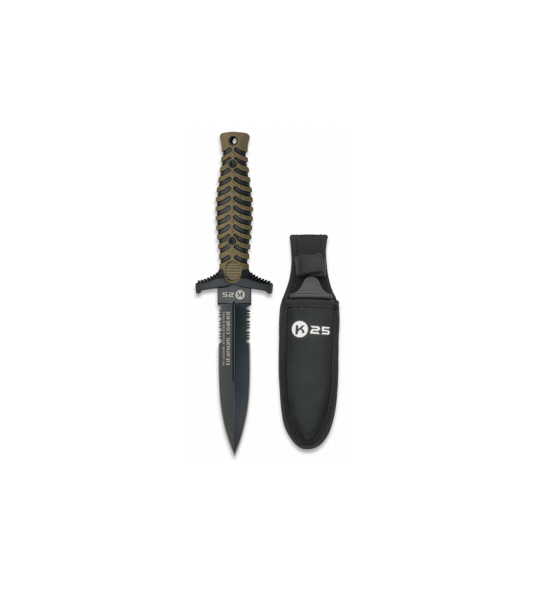 Cuchillo K25.Tit Coated. c/f. h: 12.5
