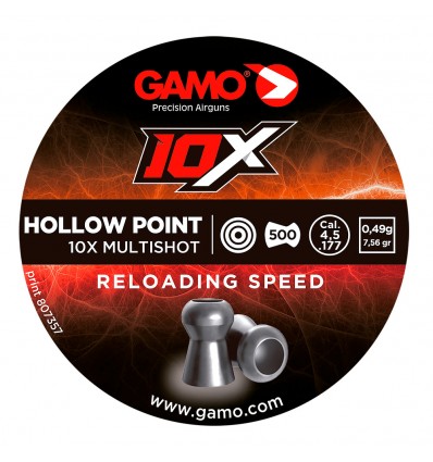 Balin Gamo 10X Hollow Point 500 - Balín para Carabinas 10X Multishot