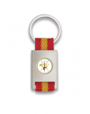 Llavero rectangulo plata + cinta bandera